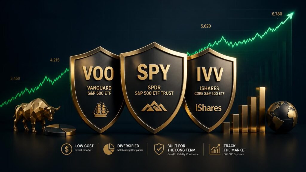 VOO vs SPY vs IVV S&P 500 Index Funds comparison, fees, and performance
